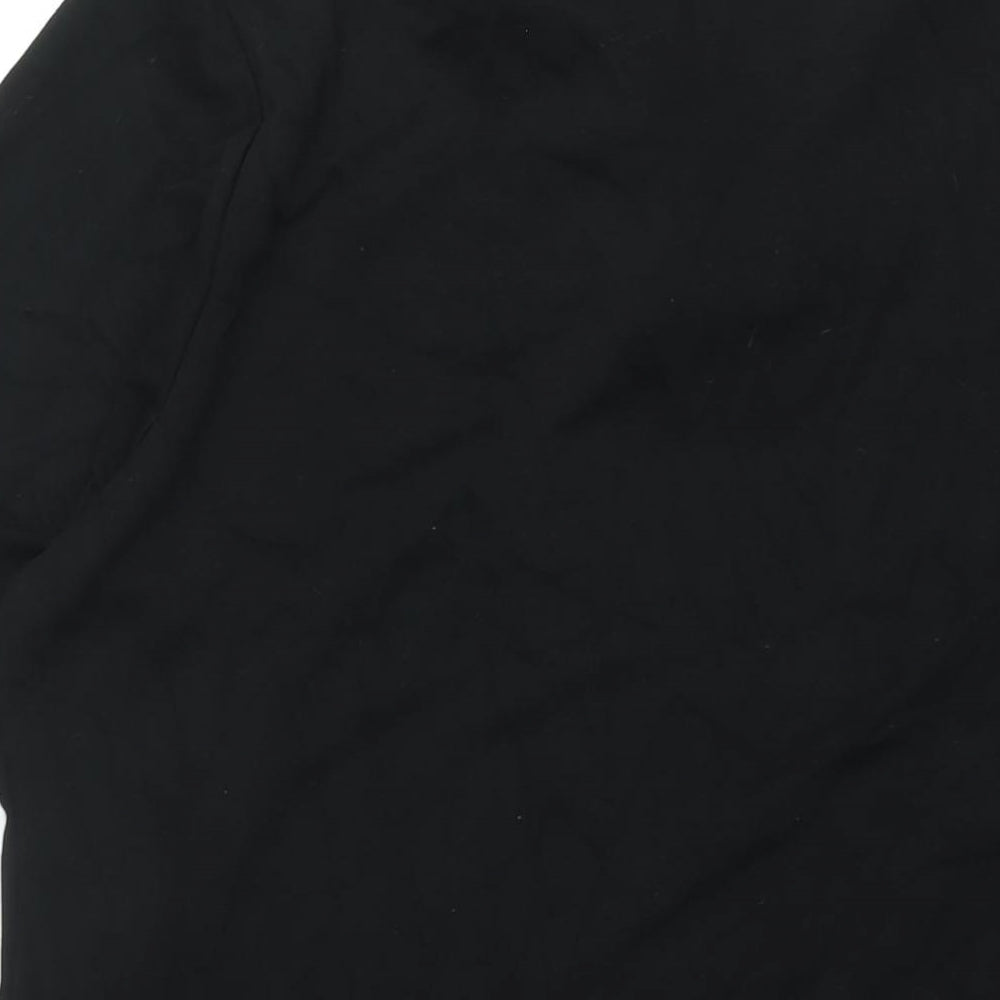 Viz-A-Viz Womens Black Polyester Sheath Size L V-Neck Pullover