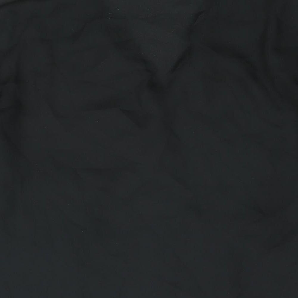 ASOS Womens Black Polyester Basic Button-Up Size 8 Collared