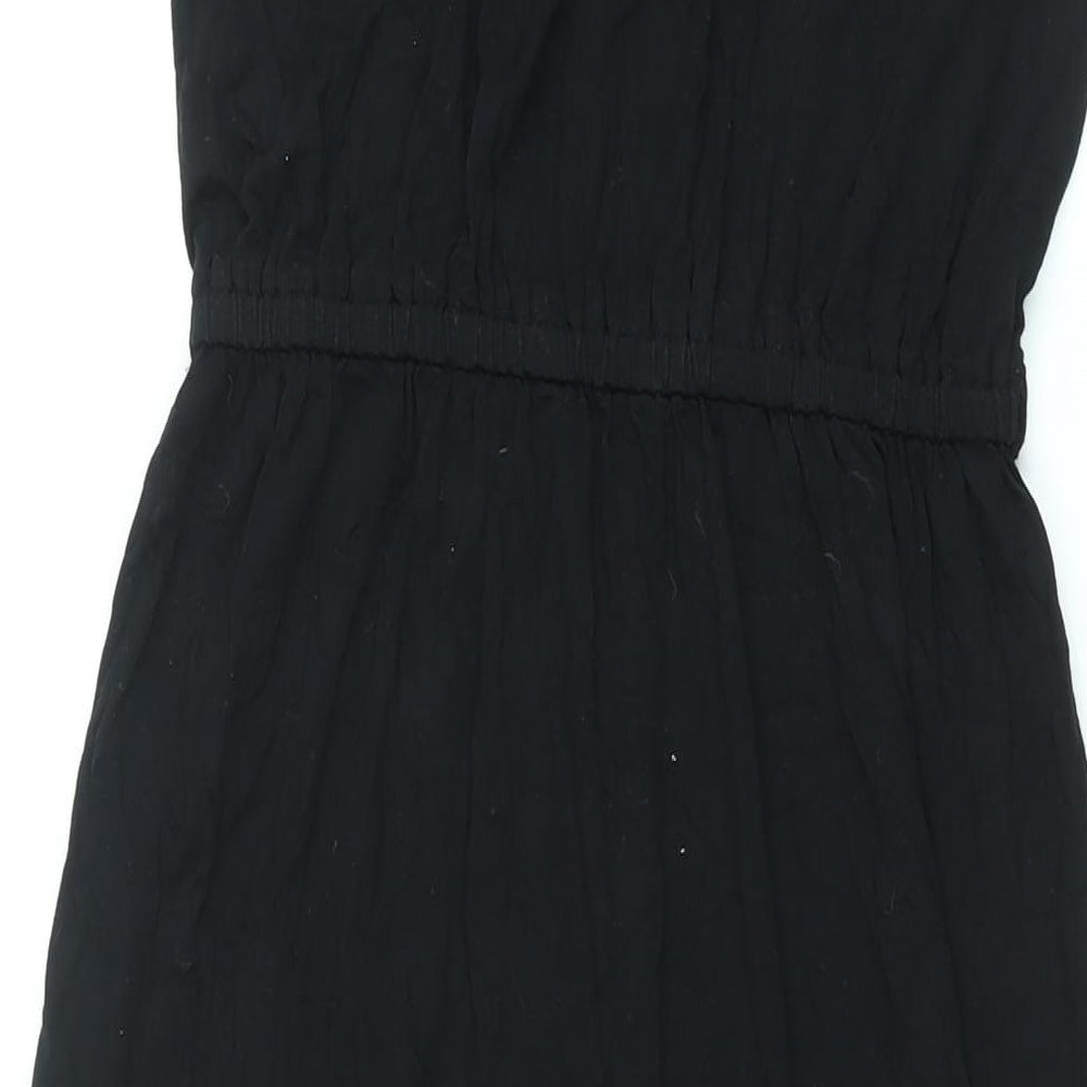 Dorothy Perkins Womens Black Polyester Maxi Size 10 V-Neck Pullover