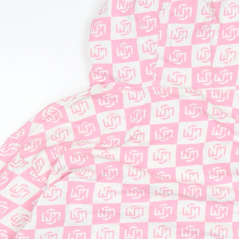Norris nuts Womens Pink Cotton Pullover Hoodie Size 14