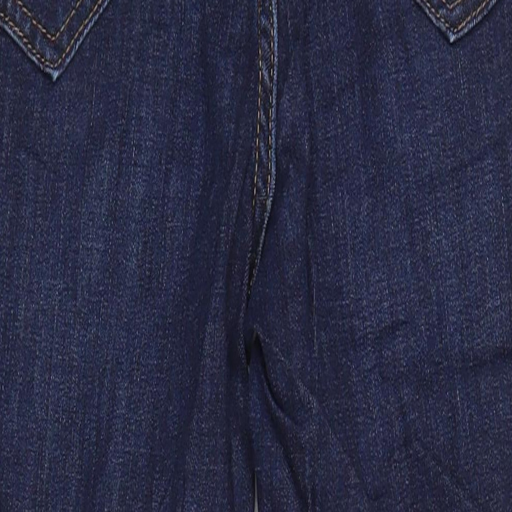 Marks & Spencer Womens Blue Cotton Skinny Jeans Size 10 L25 in Regular