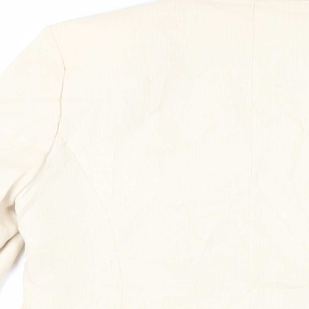 Berkertex Womens Beige Jacket Blazer Size 14 Zip