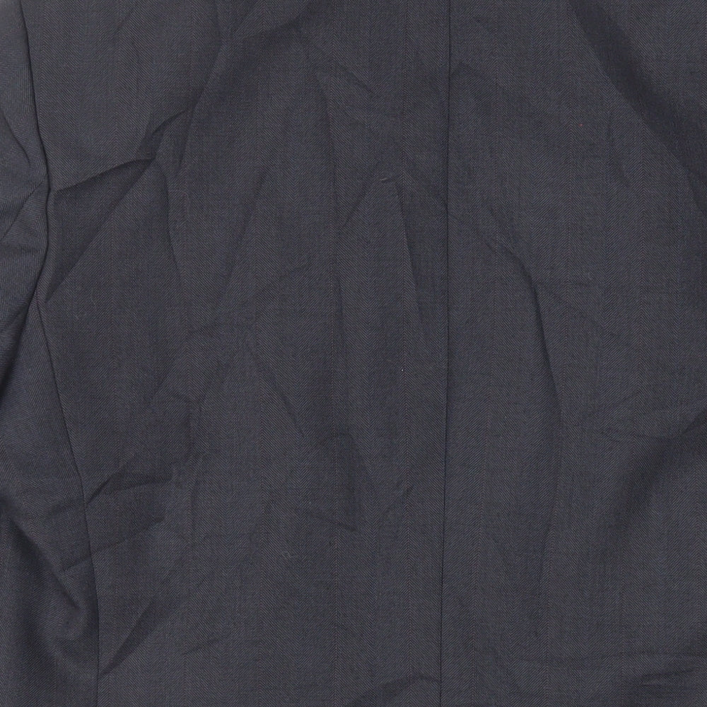 Debenhams Mens Blue Striped Polyester Jacket Suit Jacket Size 40 Regular