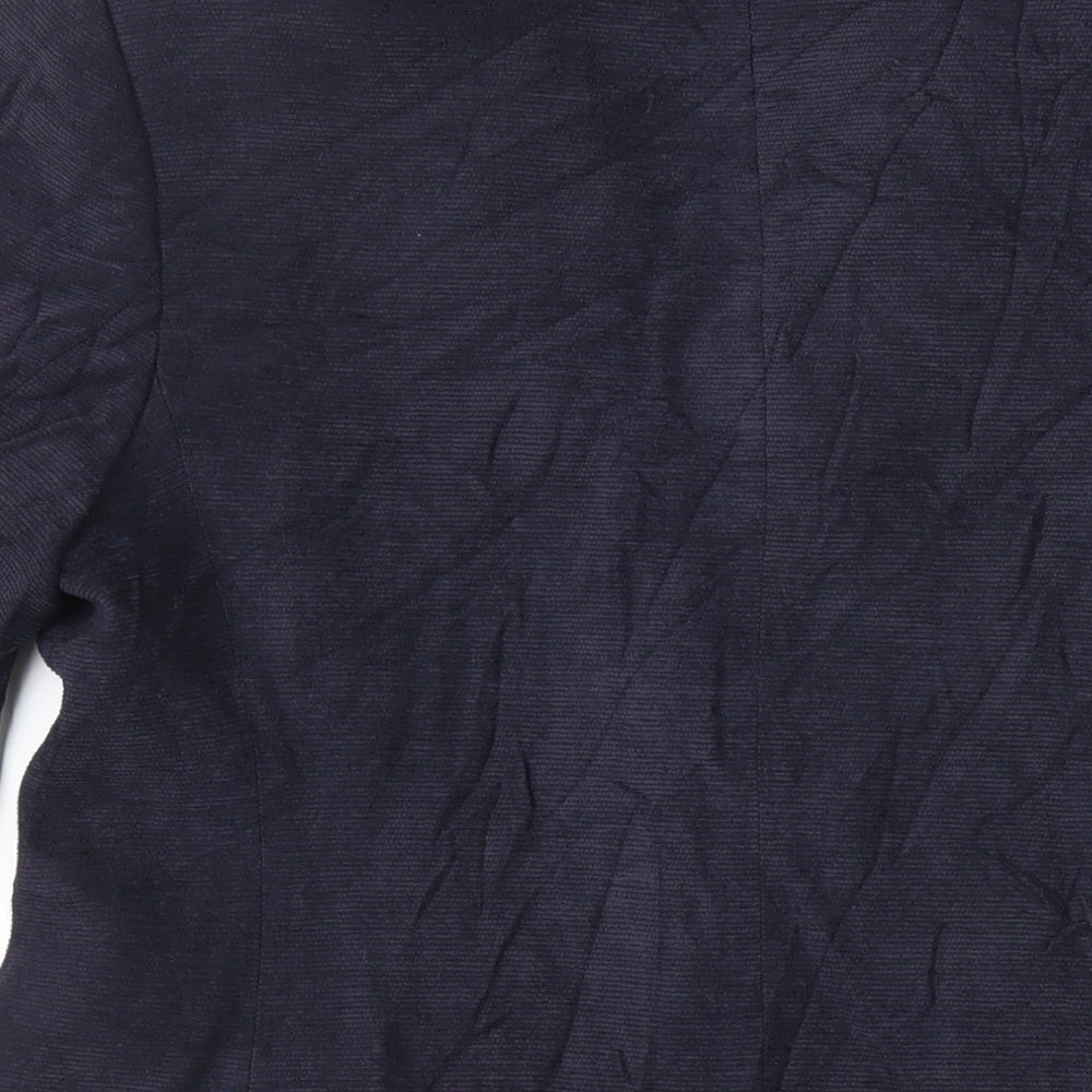 St Michael Womens Blue Jacket Blazer Size 14 Button - Vintage