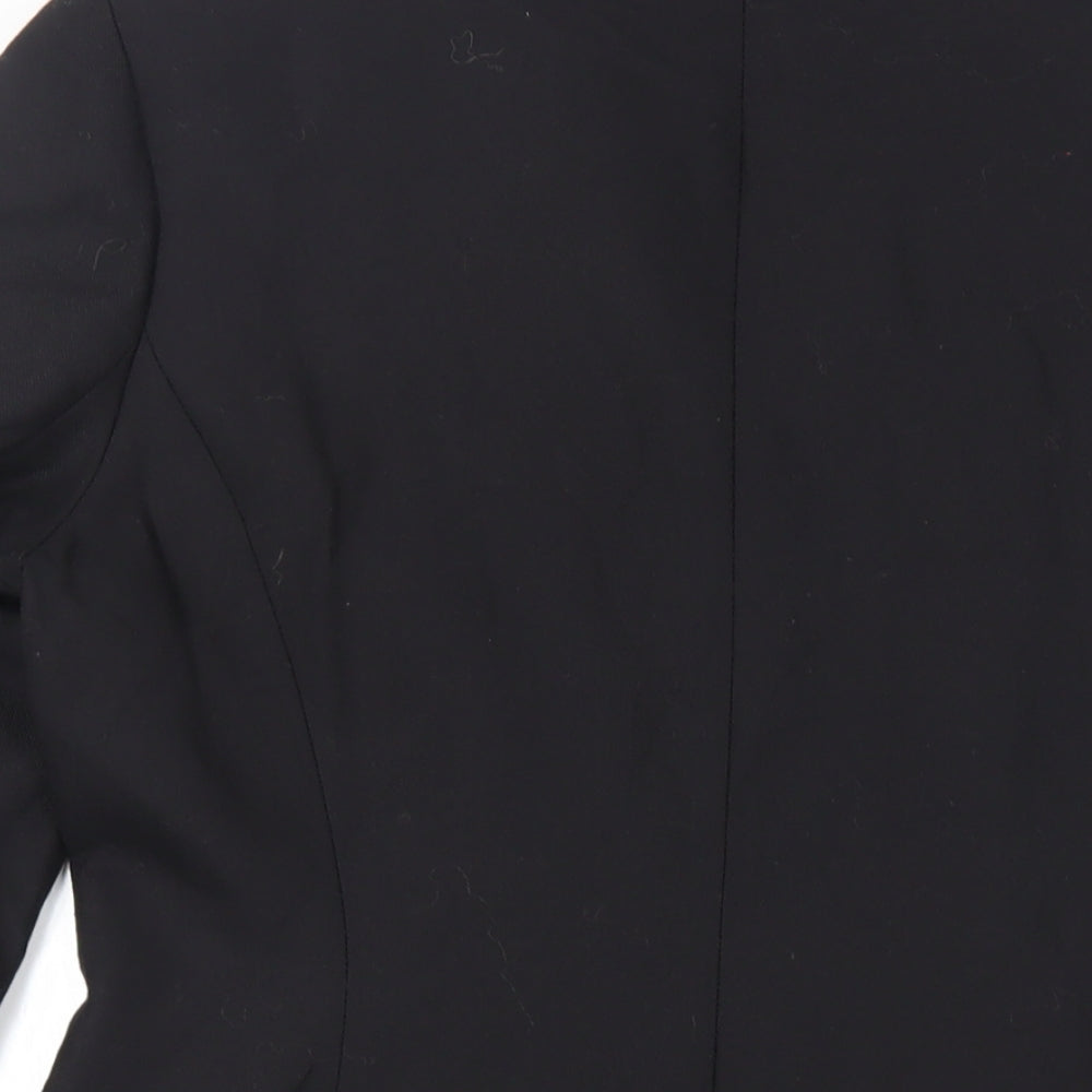 CONTEXT Womens Black Jacket Blazer Size 12 Button