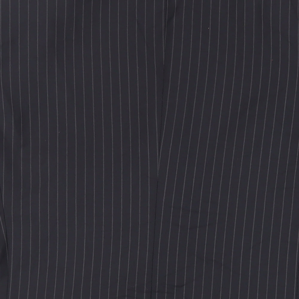 Marks & Spencer Mens Black Striped Wool Jacket Suit Jacket Size 38 Regular