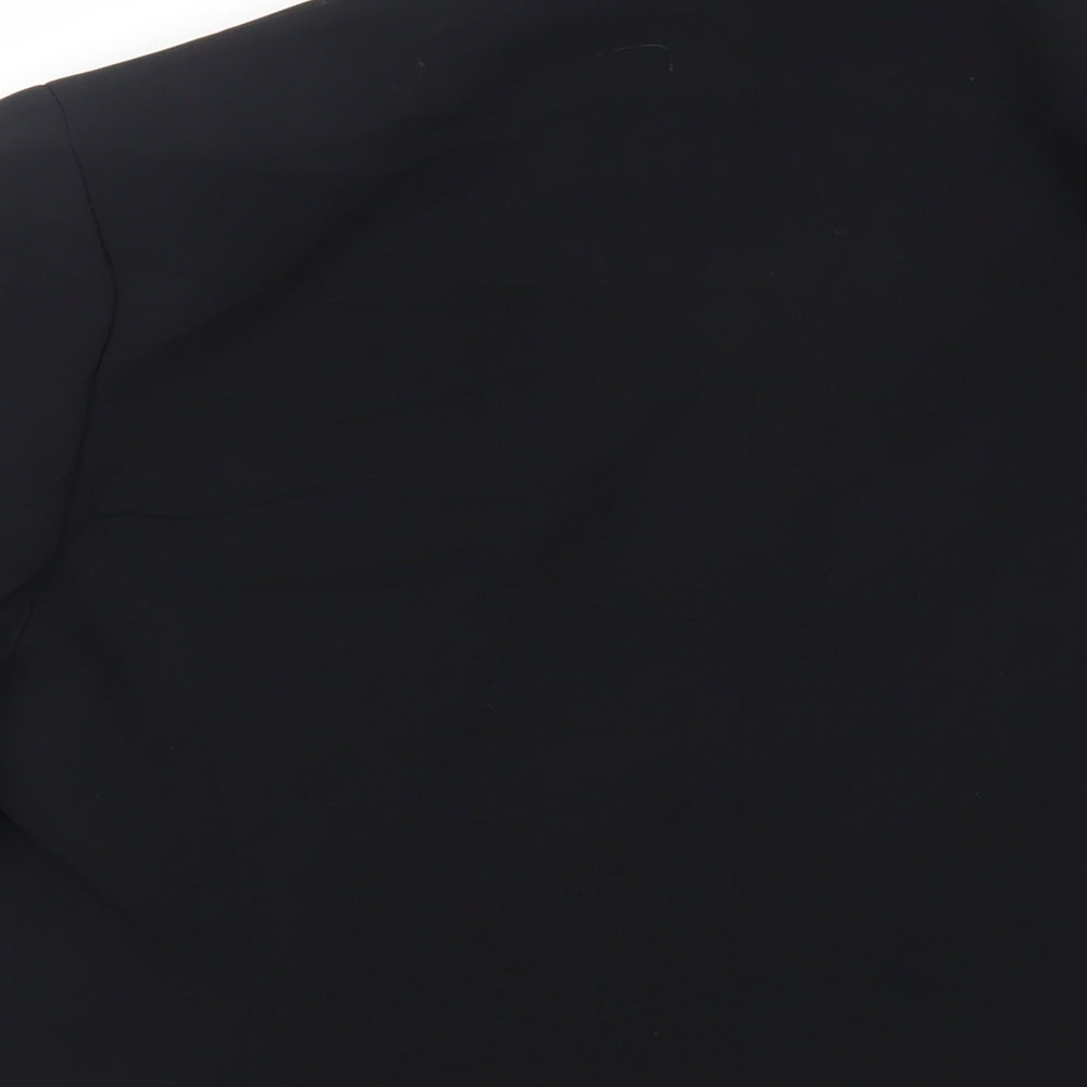 Planet Womens Black Jacket Blazer Size 12 Button - Contrasting Stitching
