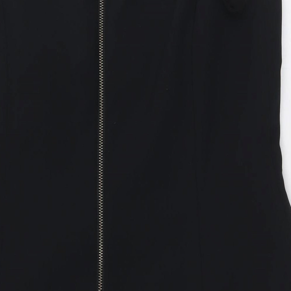Very Womens Black Polyester A-Line Size 18 Round Neck Zip