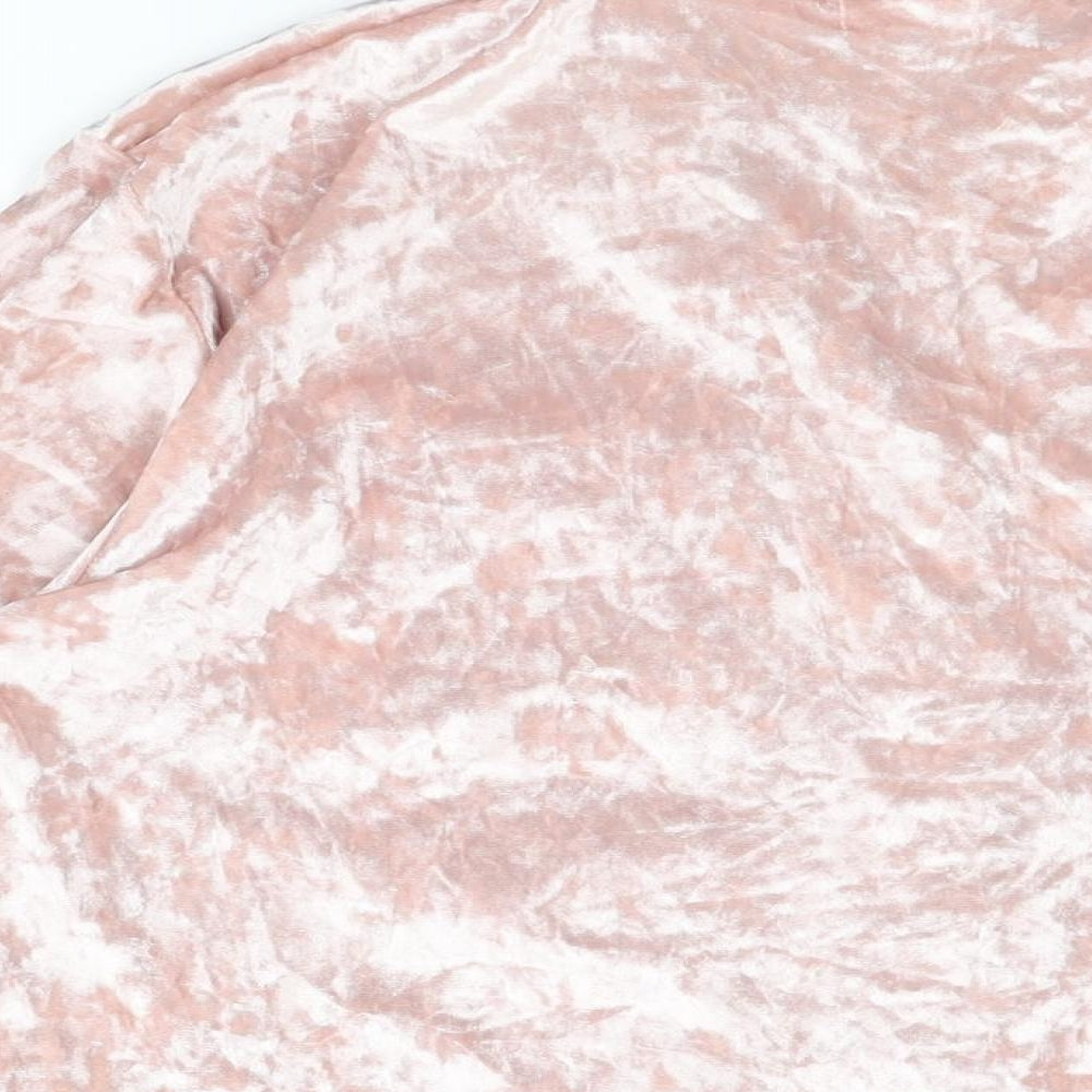 A La Mode Womens Pink Solid Polyester Top Pyjama Top Size 10 Button