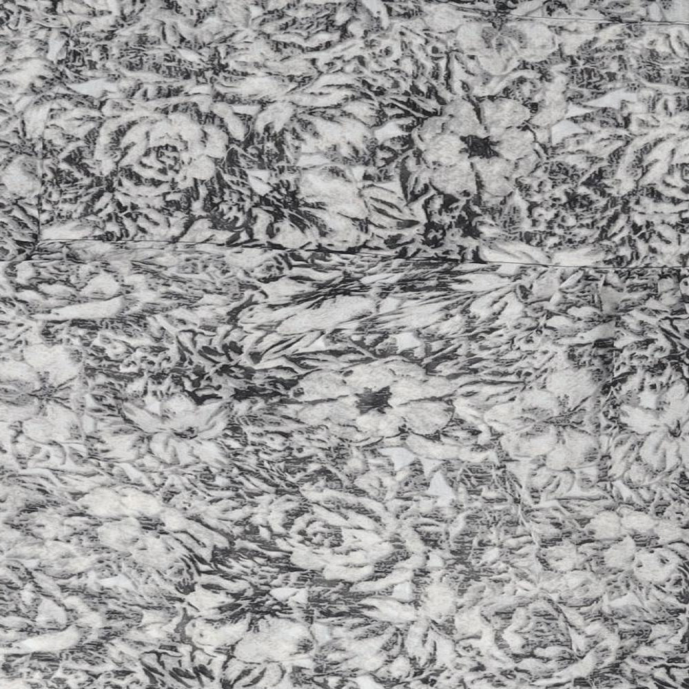 Ellos Womens Grey Floral Polyester Basic Button-Up Size 32 Round Neck