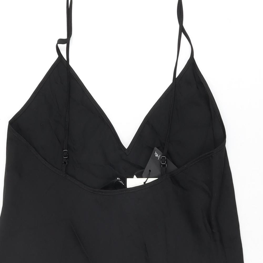 Zara Womens Black Polyester Shift Size S V-Neck Pullover