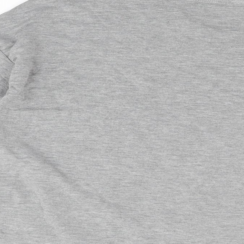 Cable & Gauge Womens Grey Polyester Basic T-Shirt Size M Round Neck