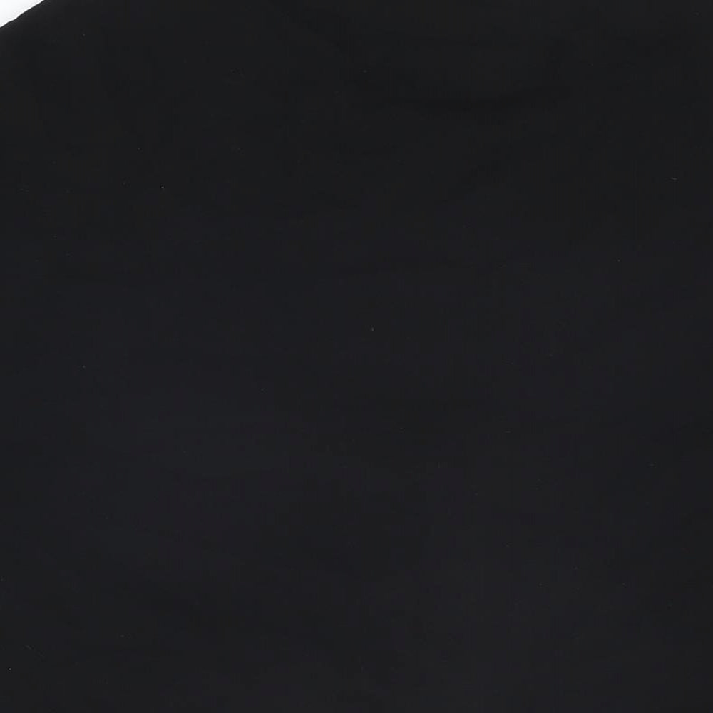 NEXT Womens Black Polyester Basic T-Shirt Size 12 Round Neck