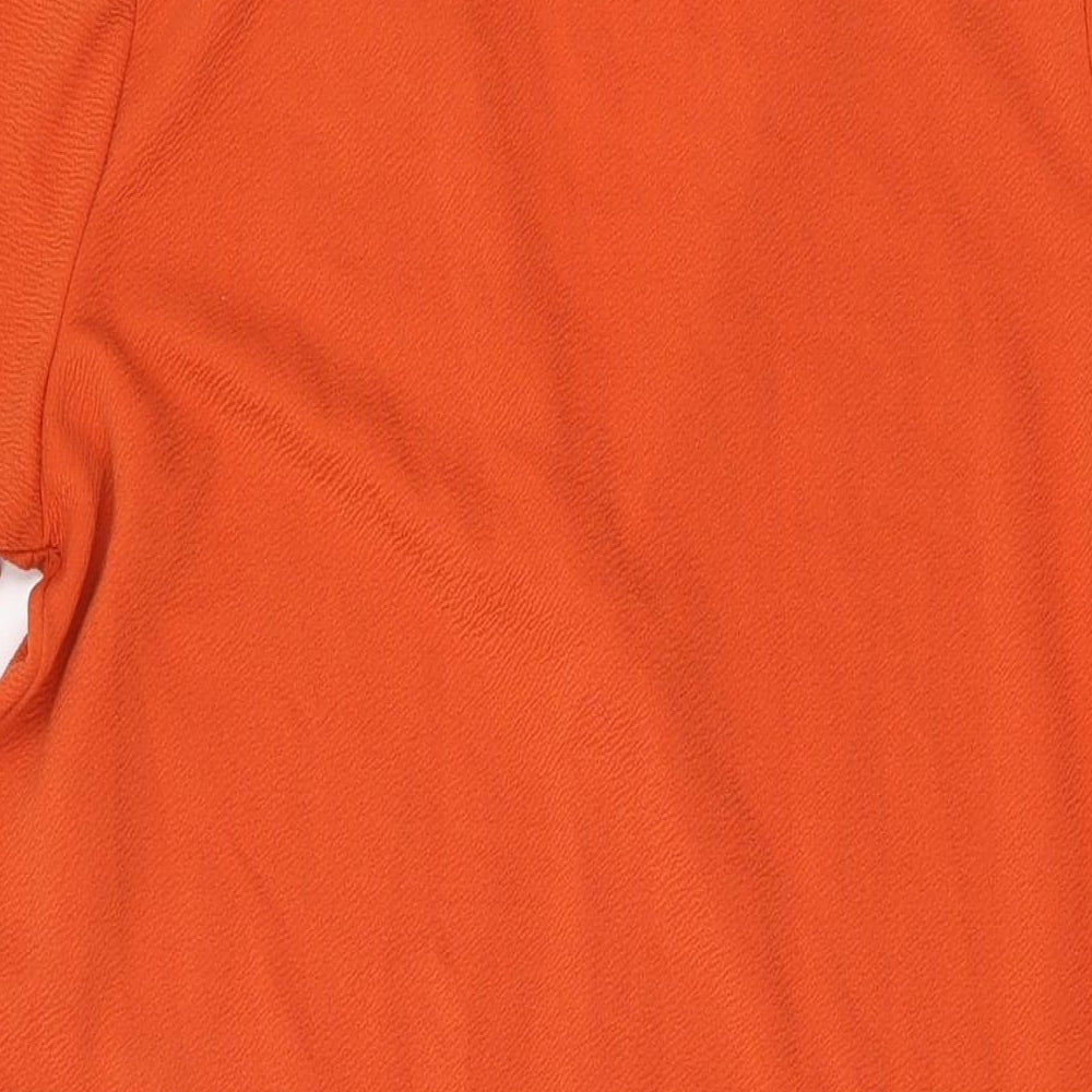 Zara Womens Orange Polyester Shift Size S V-Neck Pullover
