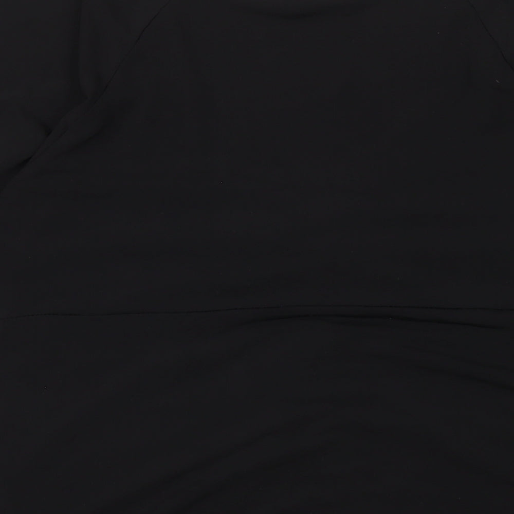 Dorothy Perkins Womens Black Polyester Basic T-Shirt Size 12 V-Neck