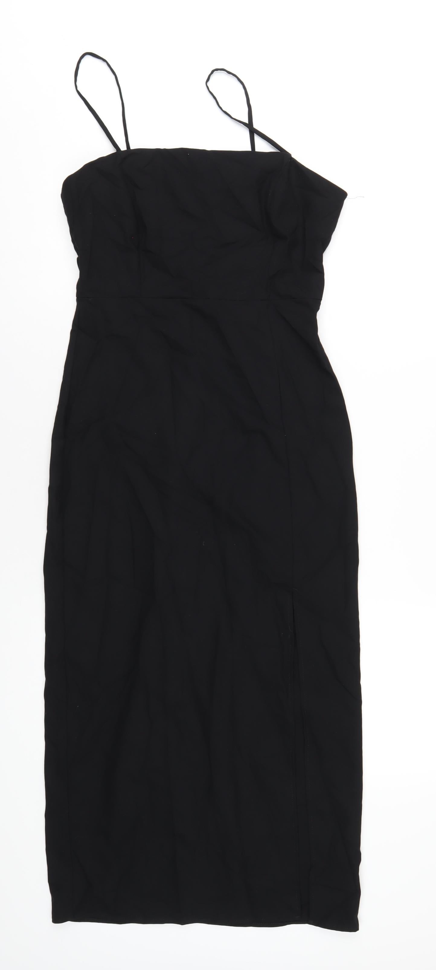 zara black pencil dress Zara Women Black Pencil Midi Dress Size S