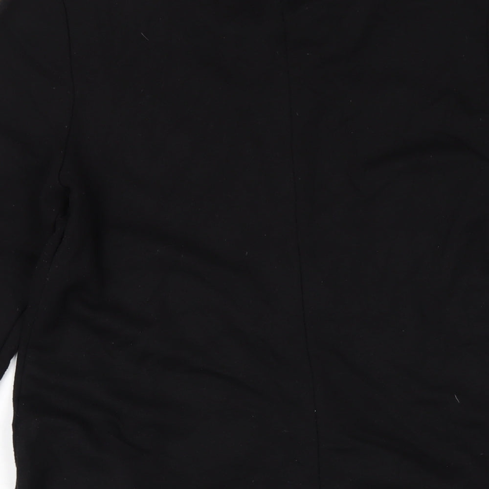 Roman Womens Black Polyester A-Line Size 14 Round Neck Pullover
