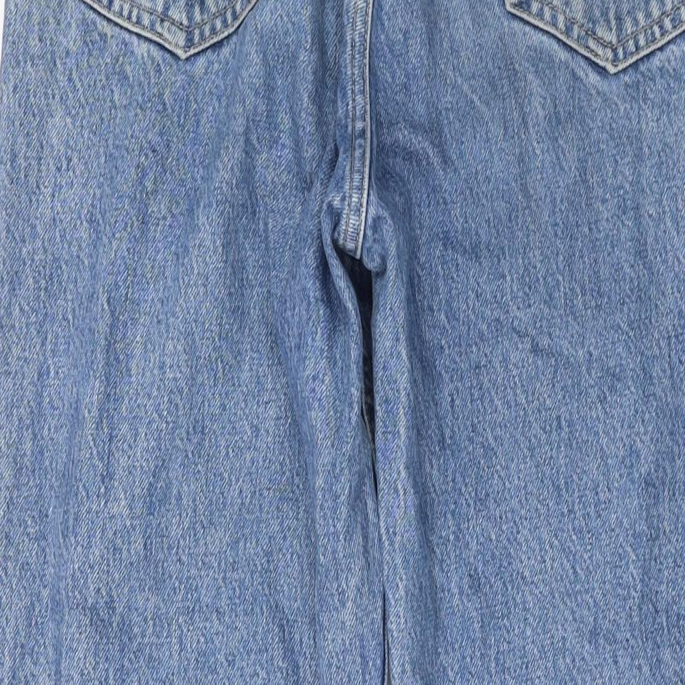 Dr Denim Womens Blue Cotton Mom Jeans Size 30 in L30 in Regular Button