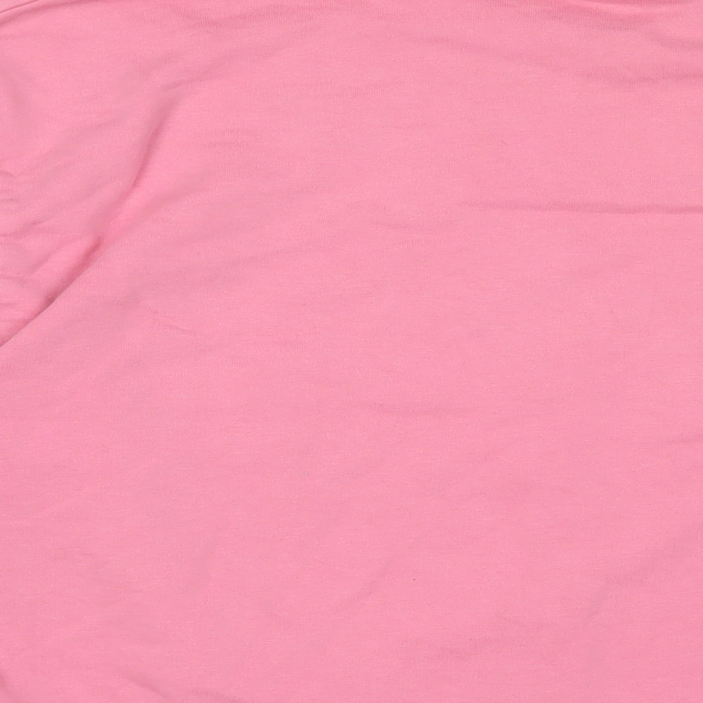 ASOS Womens Pink Cotton Pullover Sweatshirt Size 12 Pullover - Embroidered#