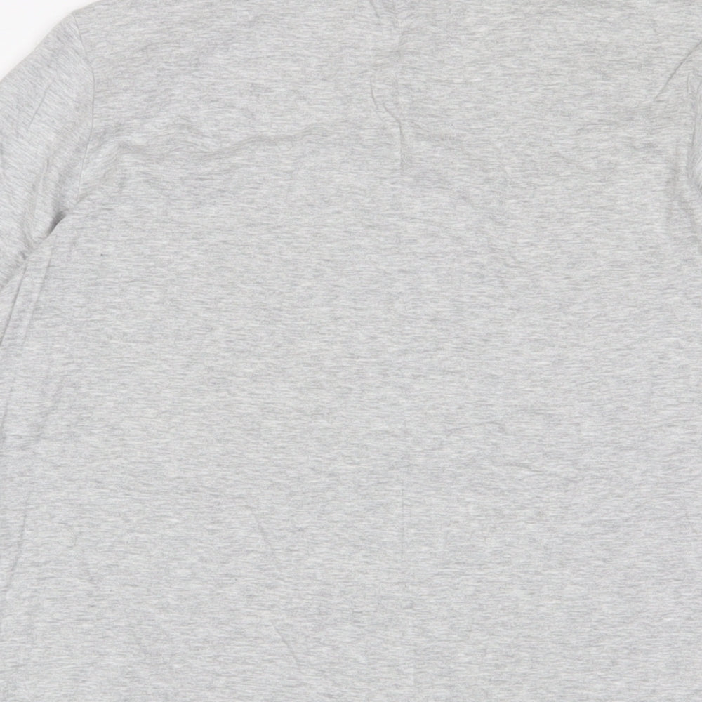 NEXT Womens Grey Fair Isle Cotton Basic T-Shirt Size 16 Collared - Embroidered