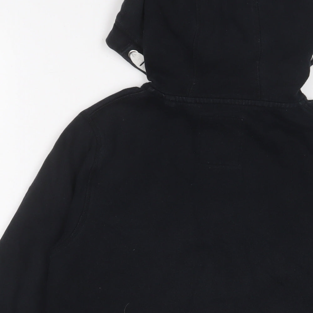 Next Boys Black Cotton Full Zip Hoodie Size 9 Years Zip