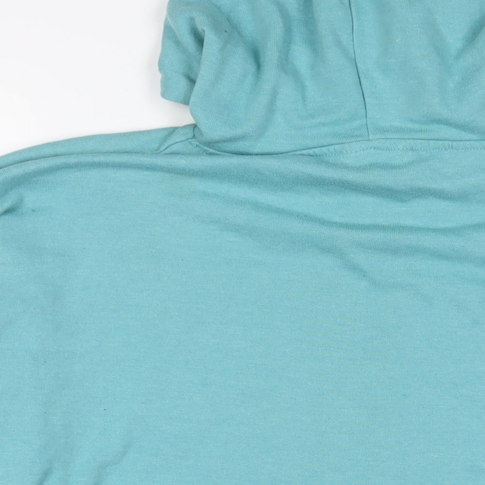 New Look Womens Blue Cotton Pullover Hoodie Size L Pullover