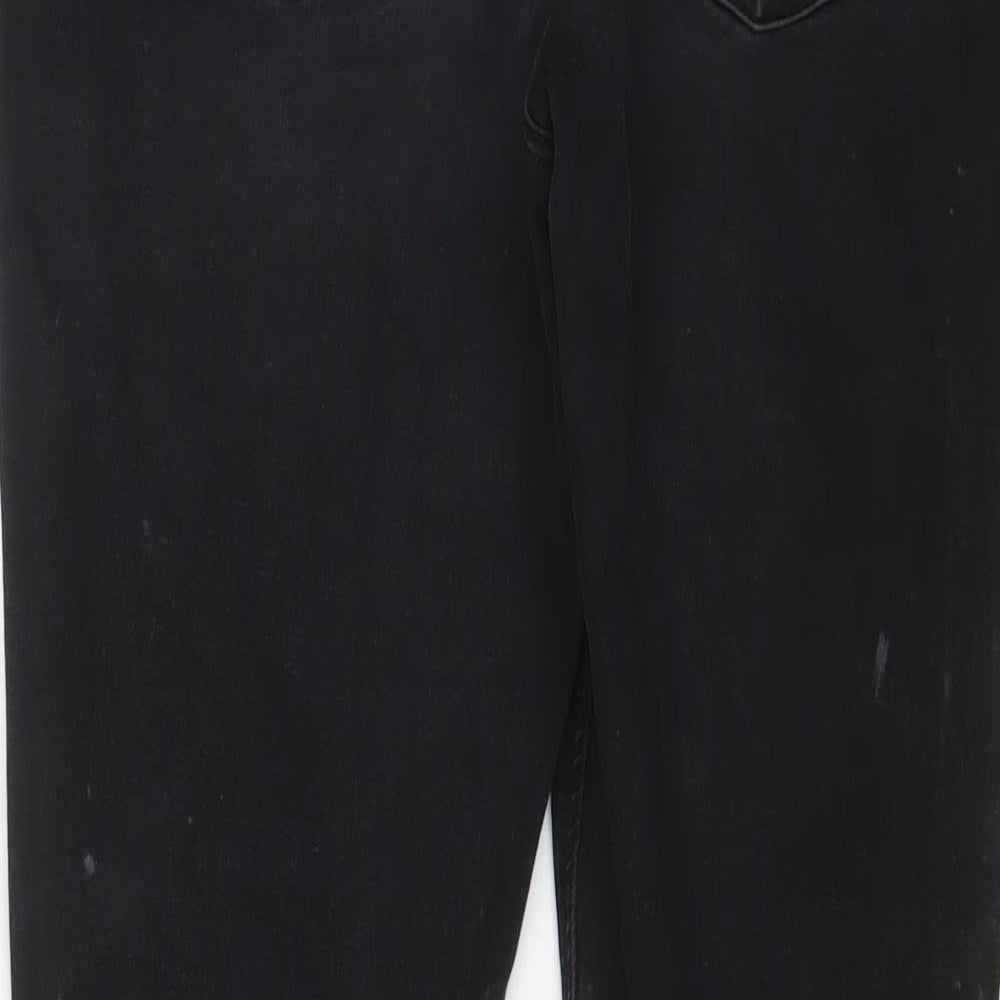 Topshop Womens Grey Cotton Skinny Jeans Size 34 in L30 in Regular Zip