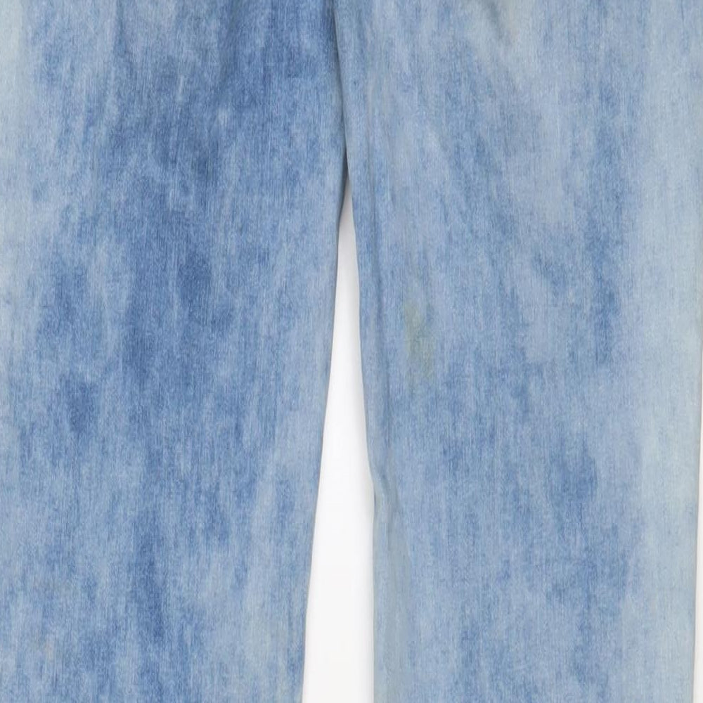 Pepe Jeans Mens Blue Cotton Straight Jeans Size 30 in L32 in Regular Zip
