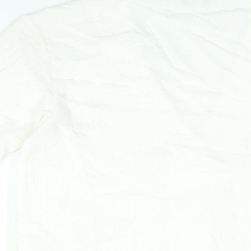 Apricot Womens White Polyester Basic Blouse Size 12 V-Neck