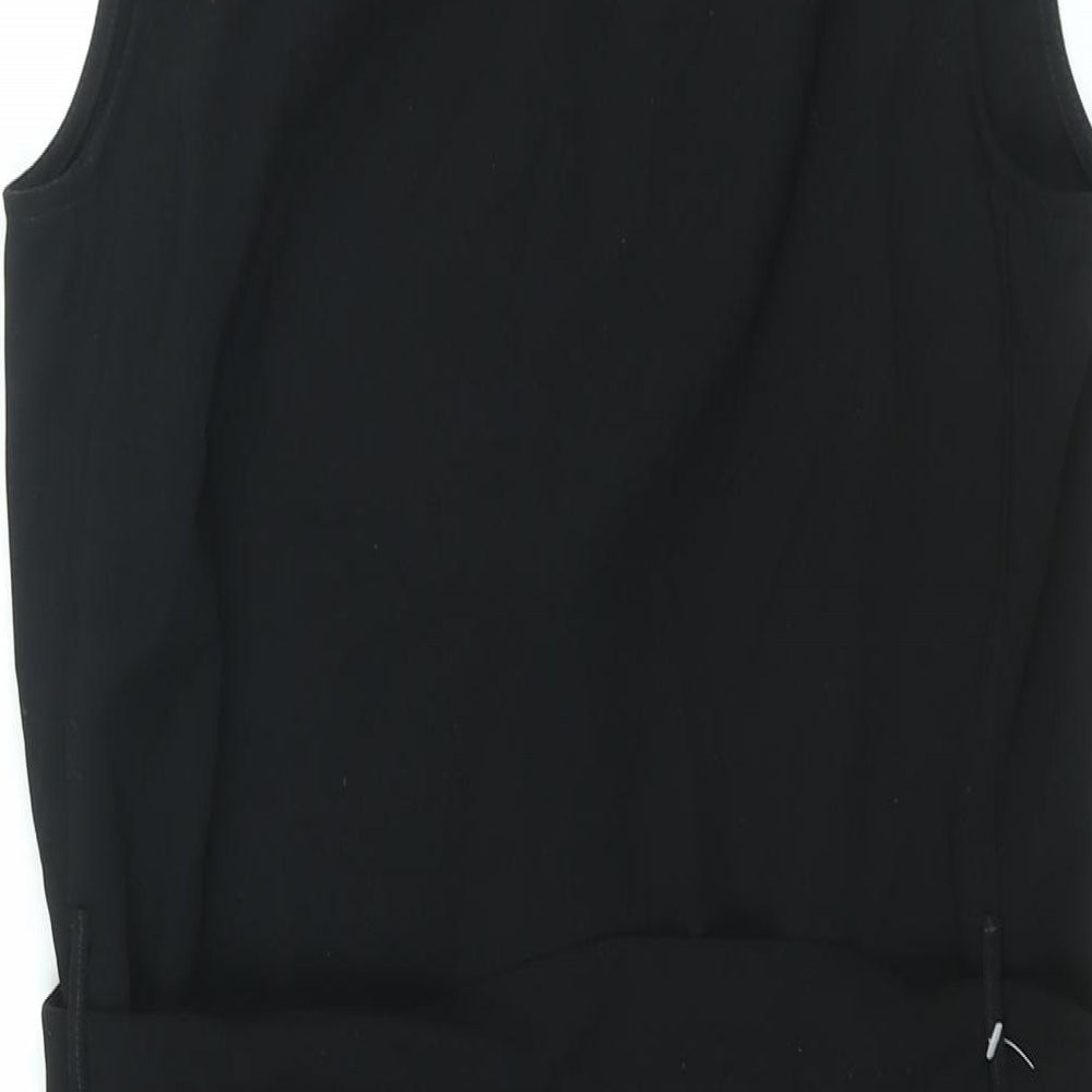 Dorothy Perkins Womens Black Jacket Waistcoat Size 10 Tie - Belted