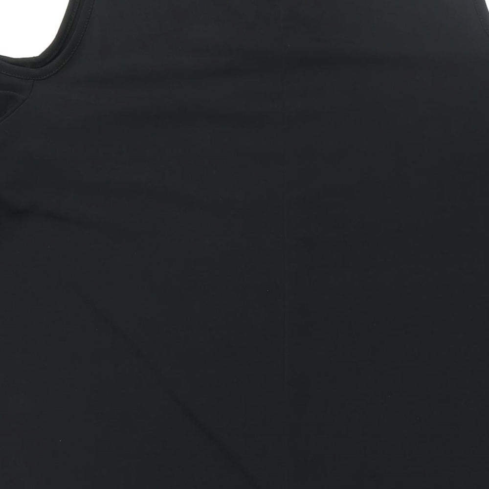 Lipsy Womens Black Polyester Shift Size 16 Round Neck Pullover - Cold Shoulder