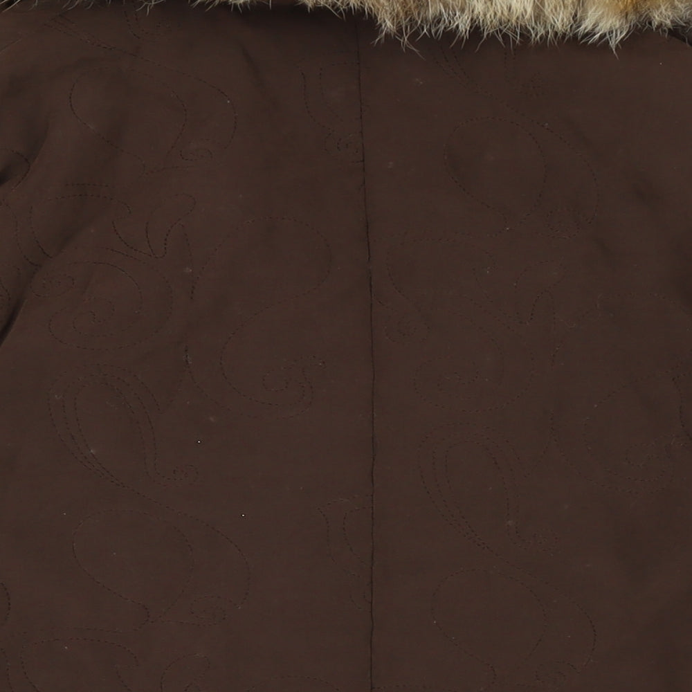MBustos Womens Brown Jacket Size 18