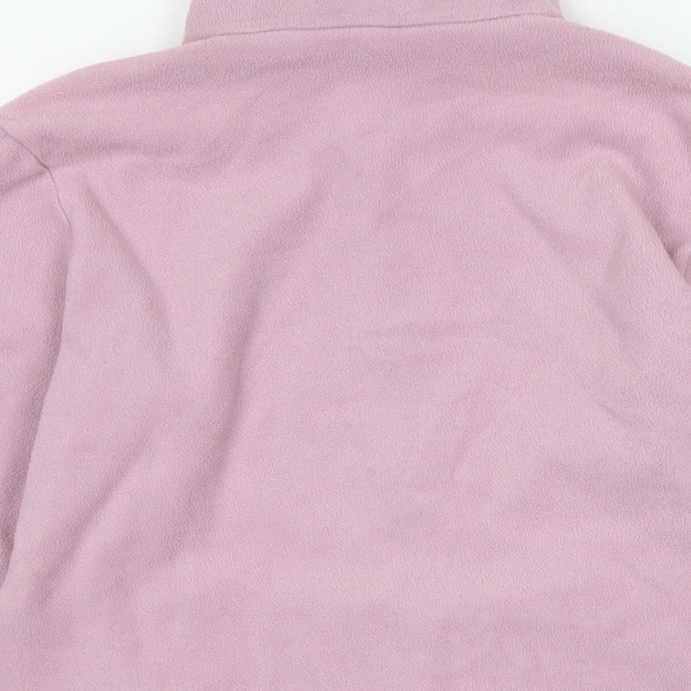 Quechua Womens Purple Crew Neck Polyester Full Zip Jumper Size 14