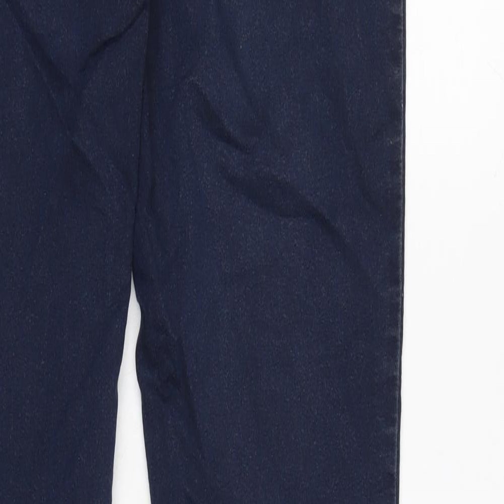 Marks & Spencer Womens Blue Cotton Blend Jegging Jeans Size 12 L27 in Regular