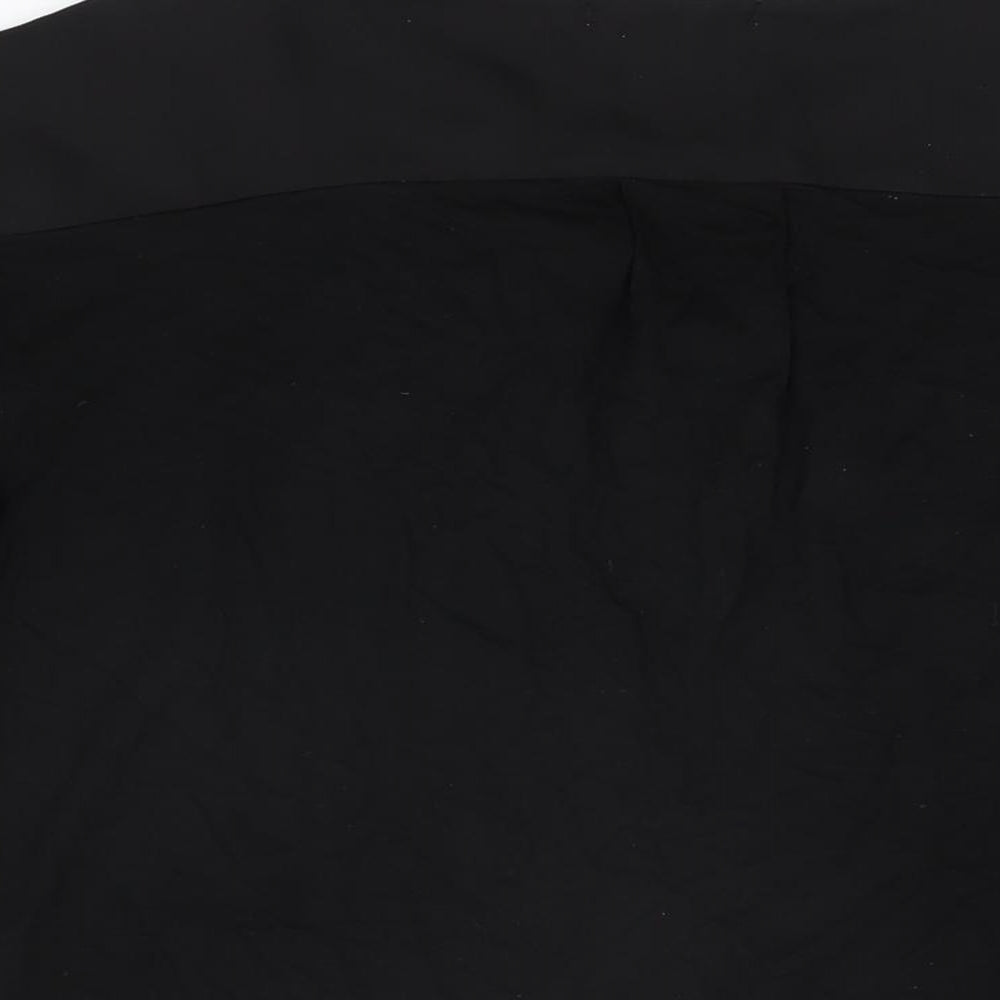 Christian Siriano Womens Black Polyester Basic Blouse Size S V-Neck