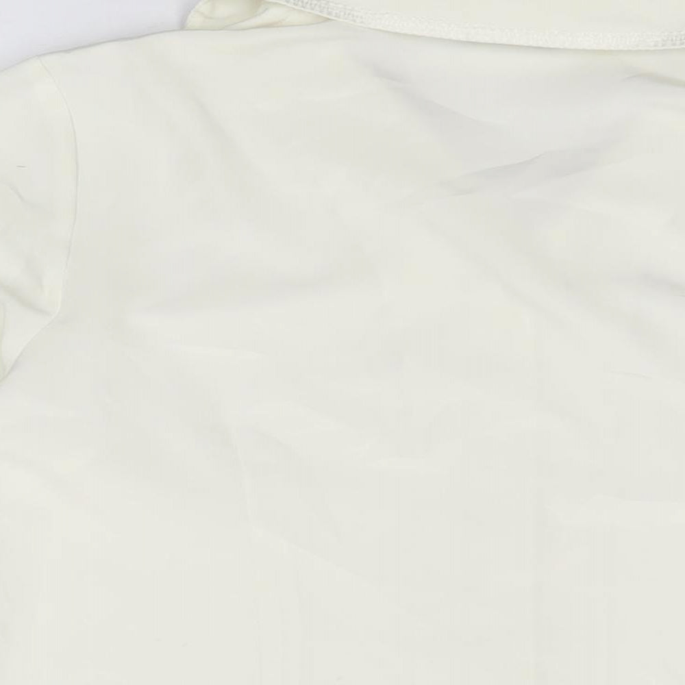 Bonmarché Womens Ivory Polyester Basic Button-Up Size 16 Collared