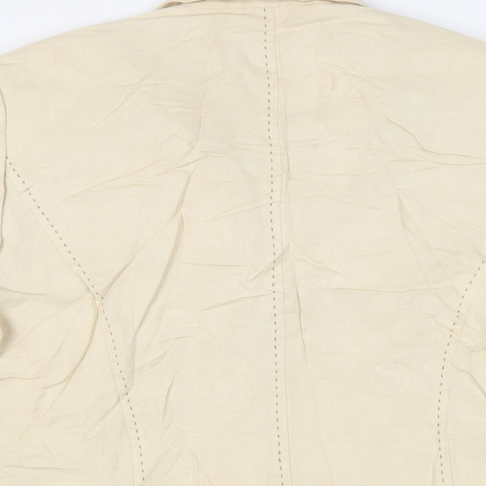 Per Una Womens Beige Jacket Blazer Size 10 Button