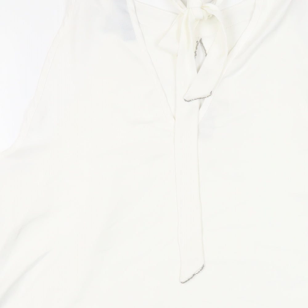 Dorothy Perkins Womens White Polyester Basic Blouse Size 16 Halter