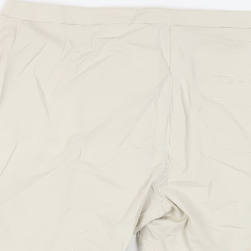 Berkertex Womens Beige Cotton Chino Shorts Size 14 L3 in Regular Zip
