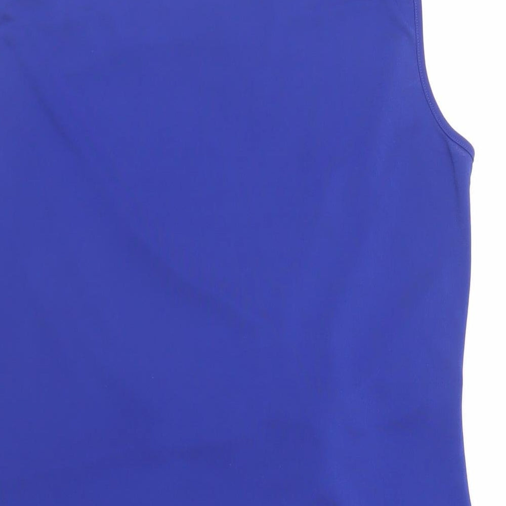 Kaliko Womens Blue Polyester Basic Blouse Size 16 Cowl Neck