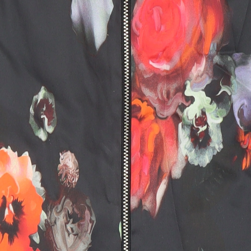 Warehouse Womens Multicoloured Floral Cotton Mini Size 8 Scoop Neck