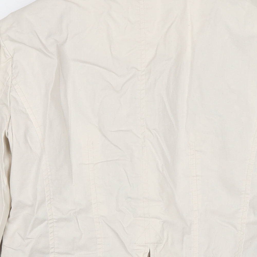Per Una Womens Beige Pea Coat Coat Size 10 Button