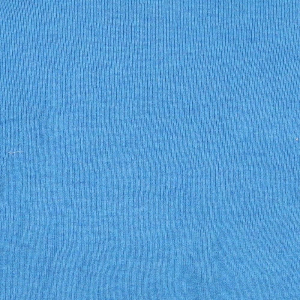 Marks & Spencer Womens Blue Round Neck Polyester Pullover Jumper Size M