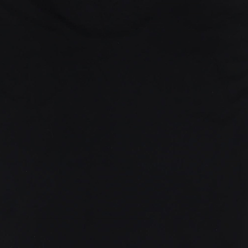 Dorothy Perkins Womens Black Nylon Basic Tank Size 14 Round Neck - Sequin Detail