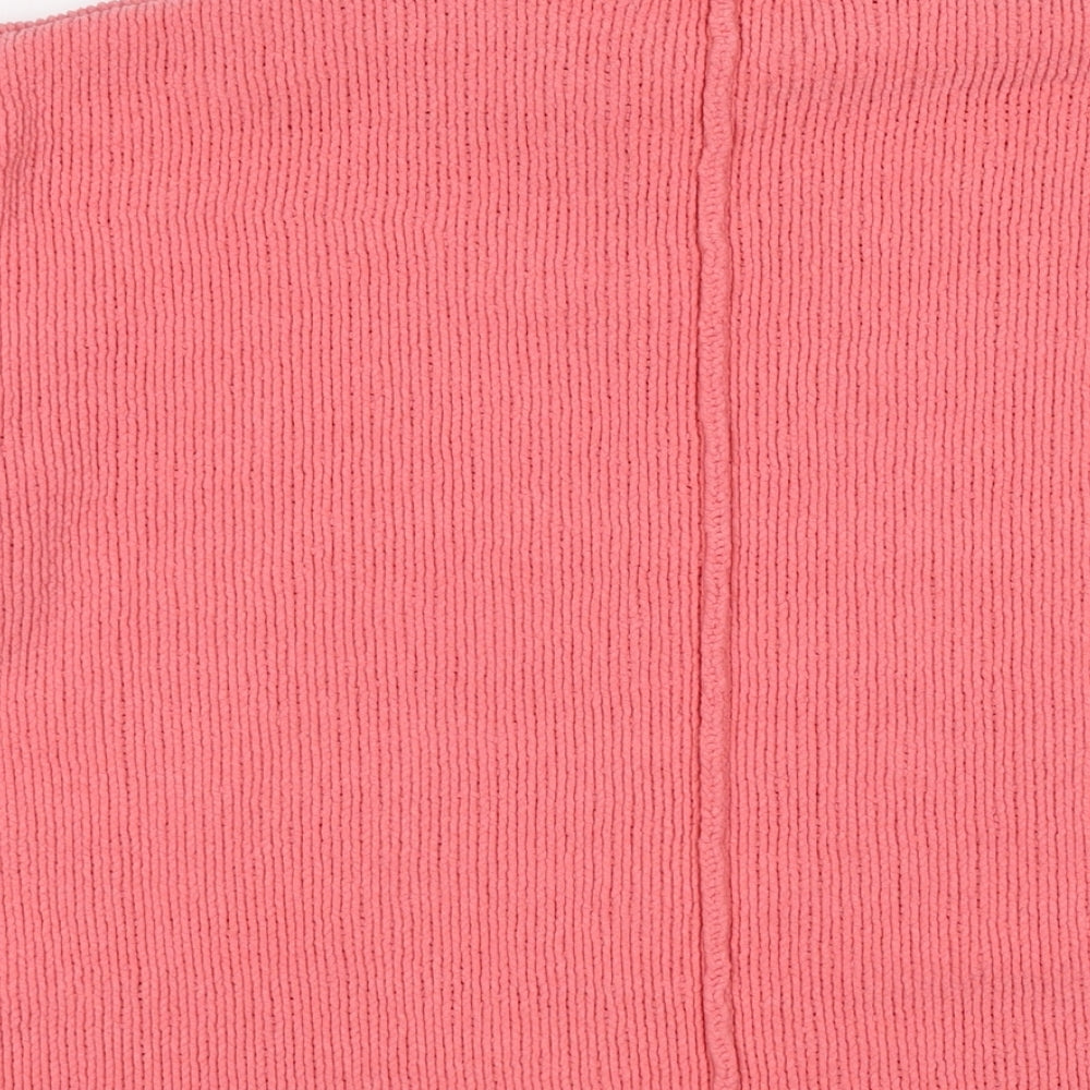 Marks & Spencer Womens Pink Round Neck Polyester Pullover Jumper Size M