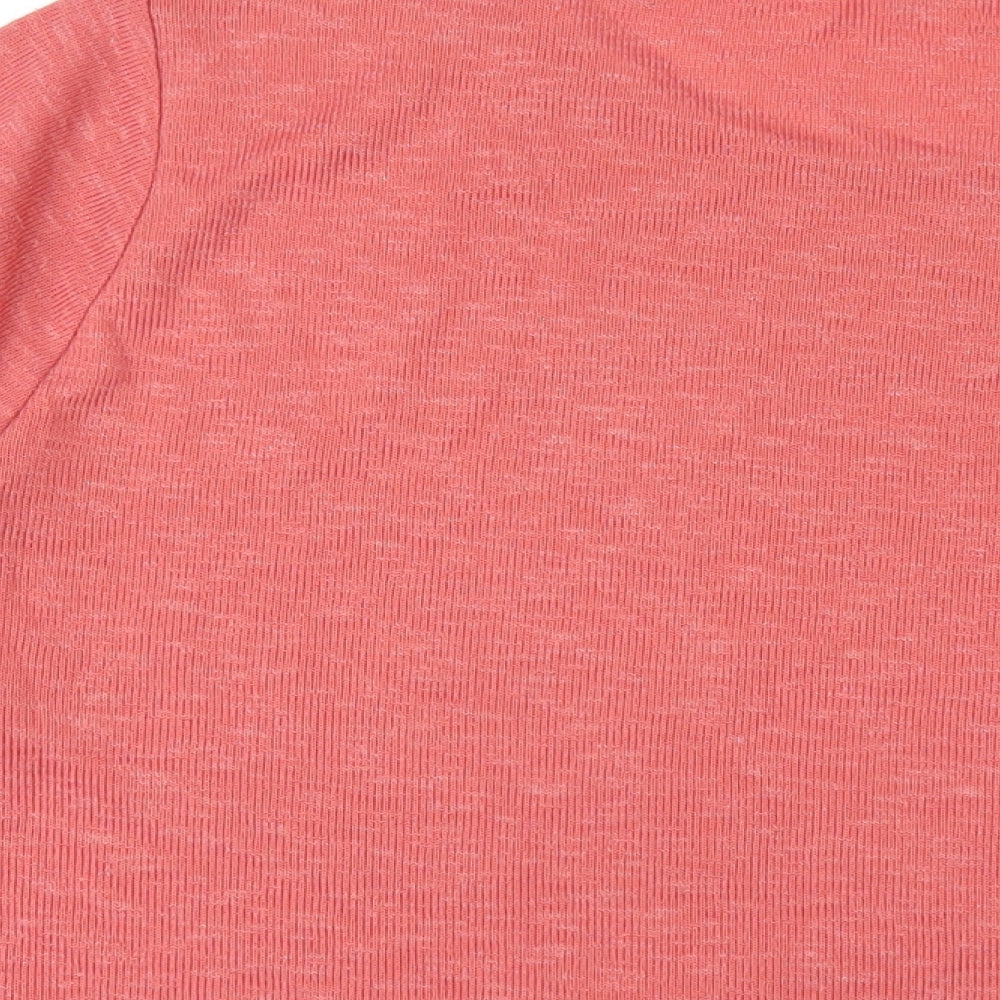 Bonmarché Womens Pink Round Neck Polyester Pullover Jumper Size 22