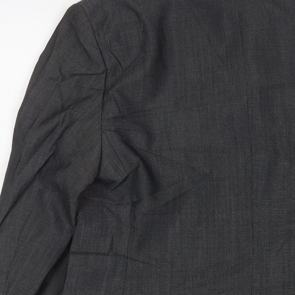 St Michael Womens Grey Jacket Blazer Size 8 Button