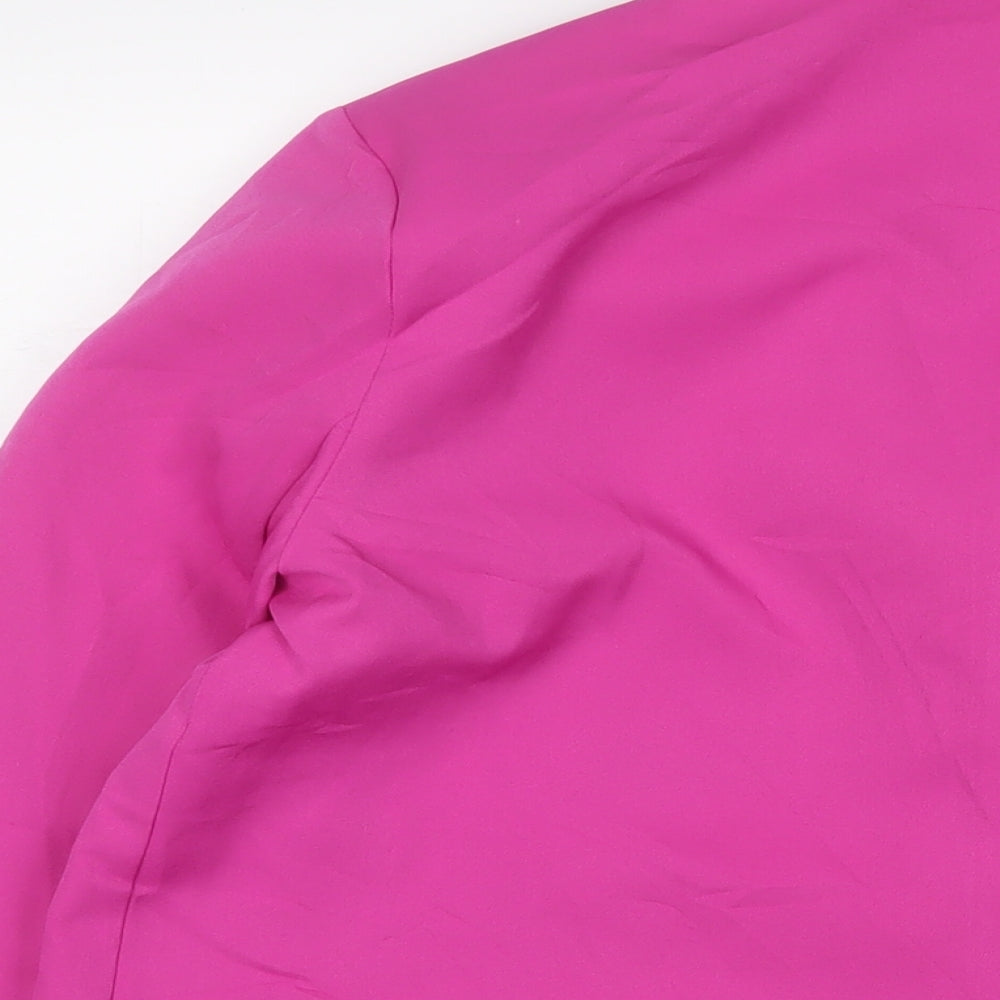 PRETTYLITTLETHING Womens Pink Jacket Blazer Size 8 Button