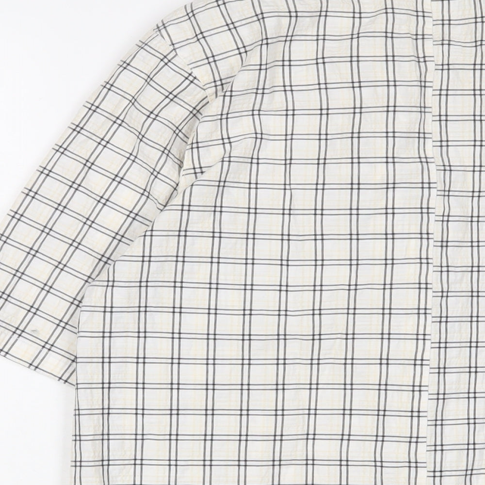 ASOS' Womens Multicoloured Plaid Cotton Basic Button-Up Size 8 Collared - Oversized