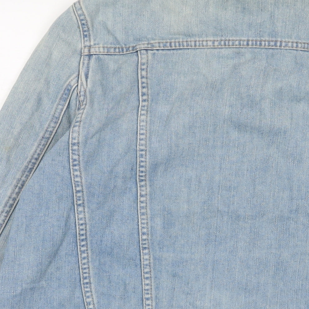 Topshop Womens Blue Jacket Size 14 Button